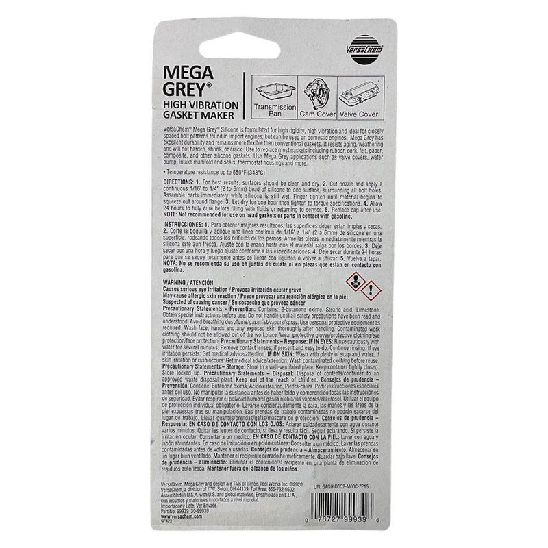 Sellador de Empaque Mega Grey Alta Vibración 85 G