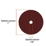 Disco de Lija para Soldadura 7 Plg Grano 24