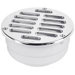 Coladera con Rejilla 5 Plg Plástico con Acabado Cromado