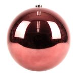 Esfera Navideña Metálica Color Rosado