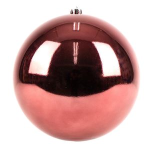 Esfera Navideña Metálica Color Rosado