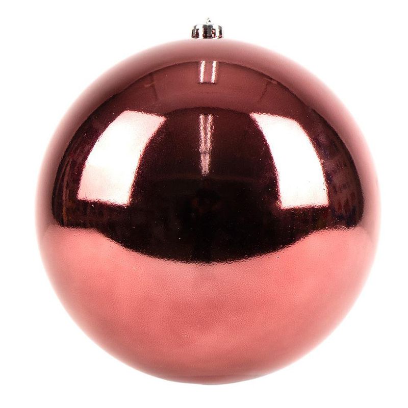 Esfera Navideña Metálica Color Rosado