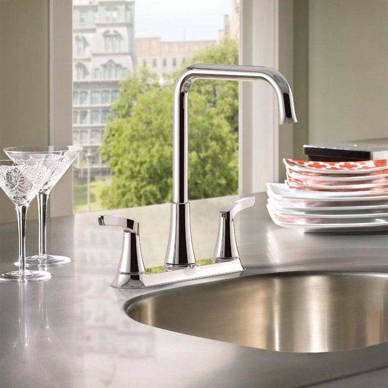 Grifo para Lavatrastos con Cuello Alto