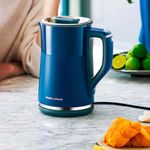 Hervidor Eléctrico Digital Azul con Doble Pared 1.5 L