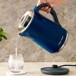 Hervidor Eléctrico Digital Azul con Doble Pared 1.5 L
