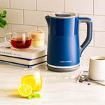 Hervidor Eléctrico Digital Azul con Doble Pared 1.5 L