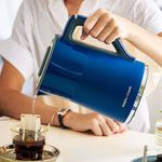 Hervidor Eléctrico Digital Azul con Doble Pared 1.5 L