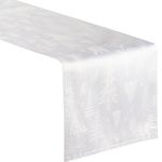 Camino de Mesa con Árboles Navideños Blanco 36 x 183 Cm