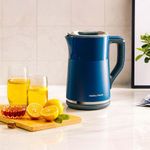 Hervidor Eléctrico Digital Azul con Doble Pared 1.5 L