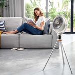 Ventilador Blanco con Cabezal Giratorio