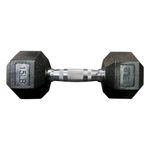 Mancuerna Hexagonal con Forro de Goma 15 Libras