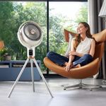 Ventilador Blanco con Cabezal Giratorio
