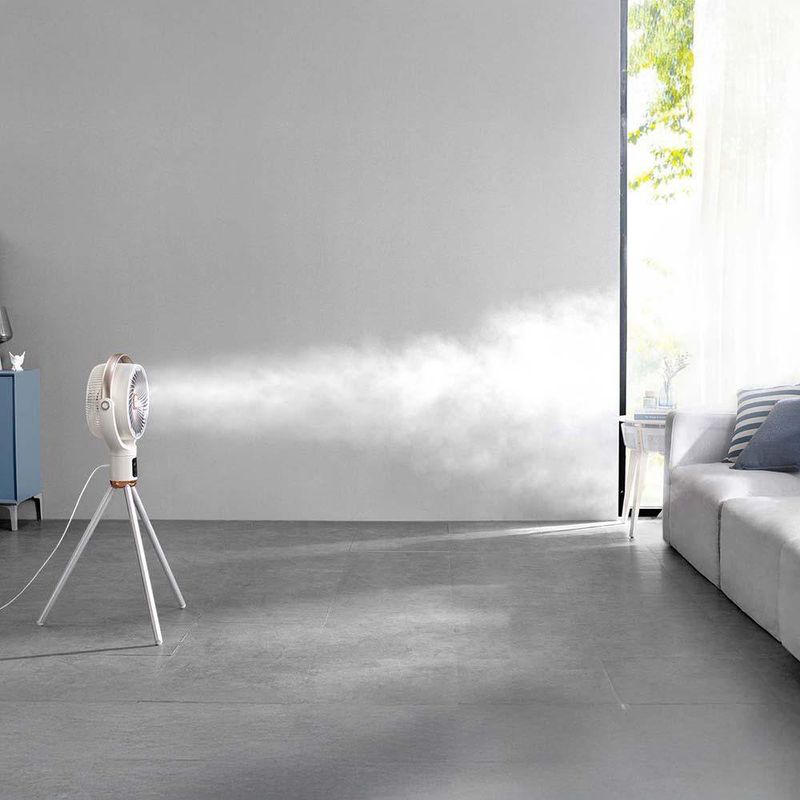 Ventilador Blanco con Cabezal Giratorio