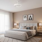 Ventilador Blanco con Luz Led 24 W