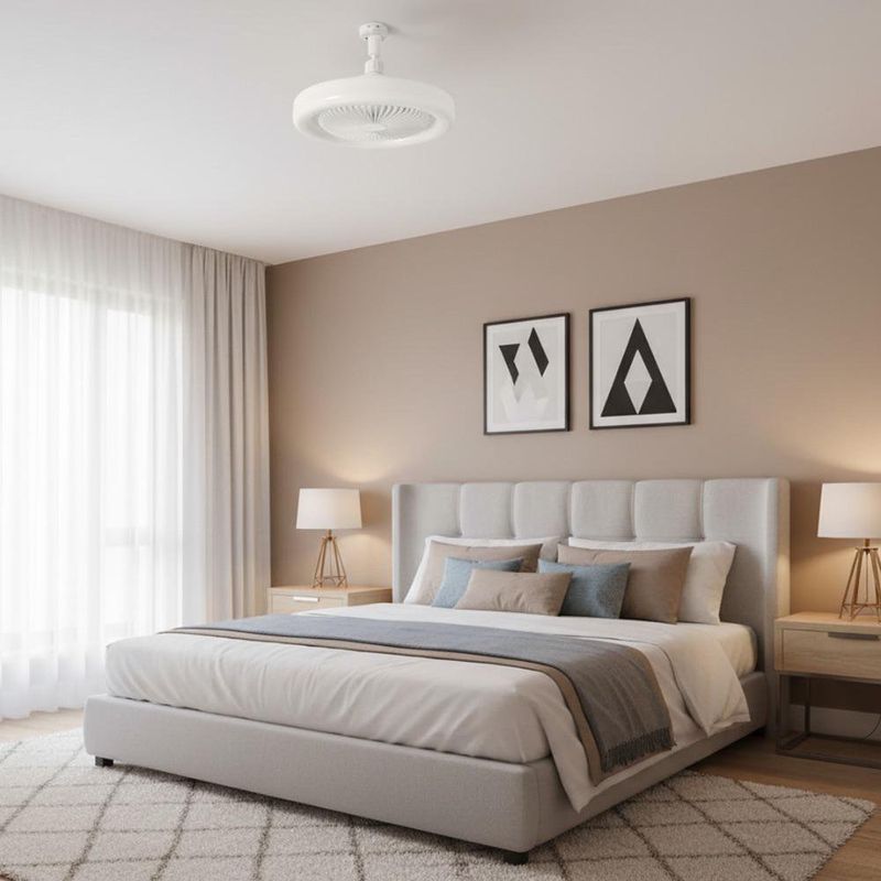 Ventilador Blanco con Luz Led 24 W