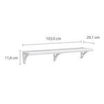 Repisa Multiuso Blanca 100 x 20 cm