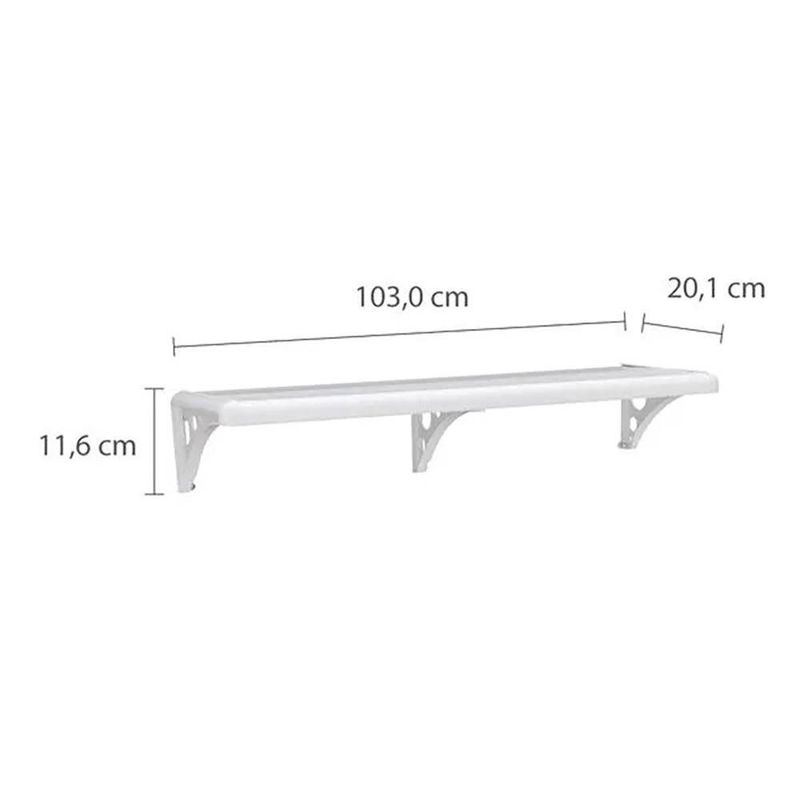 Repisa Multiuso Blanca 100 x 20 cm