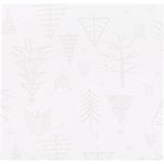 Set de 4 Servilletas con Árboles Navideños Blancos