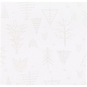 Set de 4 Servilletas con Árboles Navideños Blancos