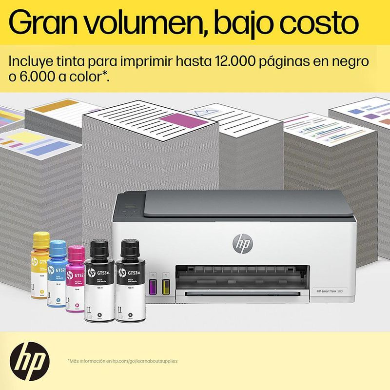 Impresora Multifuncional HP Smart Tank 580 (1F3Y2A)