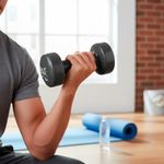 Mancuerna Negra Recubierta con Vinil 10 Lb