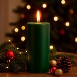 Vela Cilíndrica Verde Aromática Grande