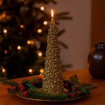 Vela Árbol Navideño Dorado Grande