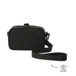 Bolso Cruzado Crossbody Negro Knit Rectangular