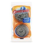 Estropajo Multiuso Metálico Contraste 2 Pzas