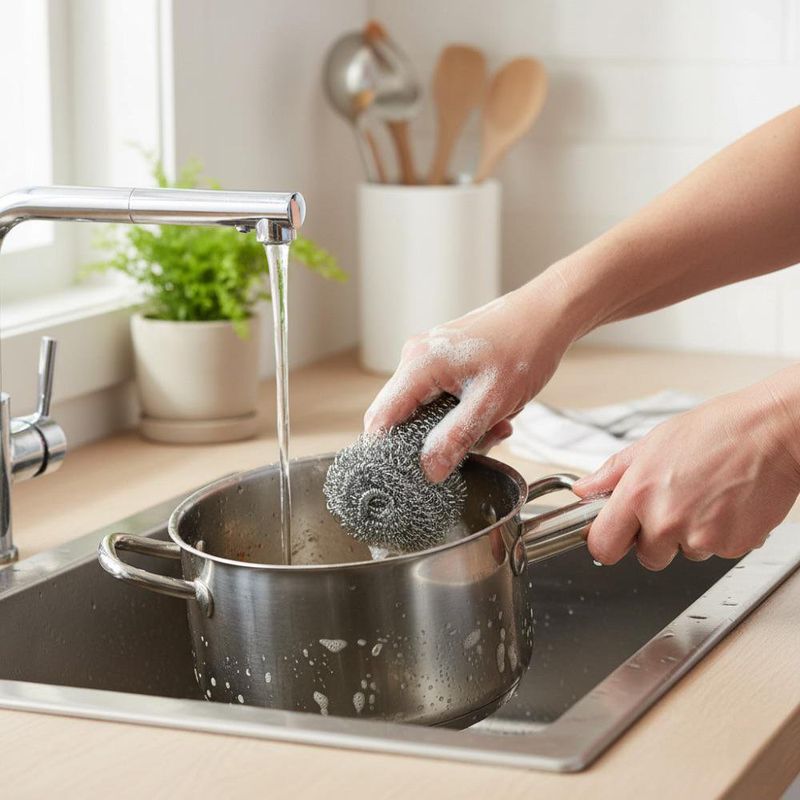 Estropajo Multiuso Metálico Contraste 2 Pzas