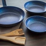 Set de 3 Sartenes Azul de 20, 24 y 28 Cm