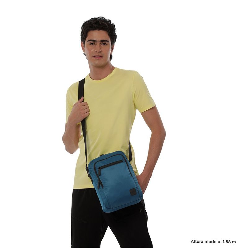 Bolso Cruzado Crossbody Azul con Correa Ajustable