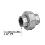 Unión Universal de Acero Galvanizado con Rosca 1/2 Plg
