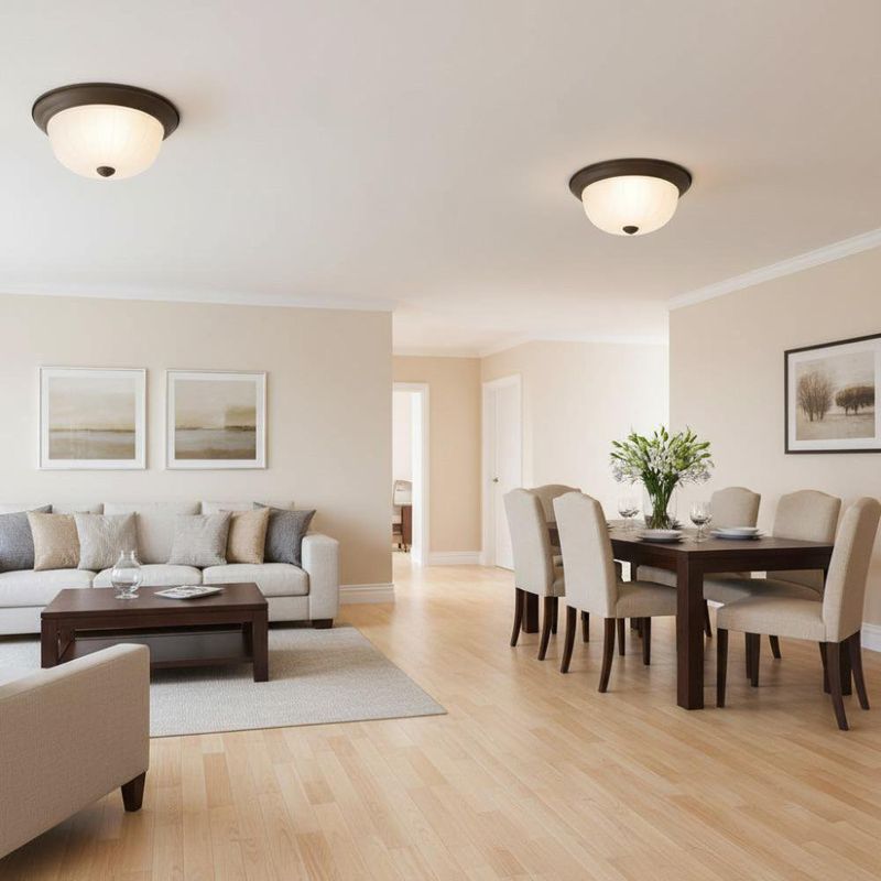 Set de 2 Plafones Clásicos Café 60 W