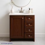 Mueble de Baño con Lavamanos PVC 24 Plg Sevilla Cherry Mistic