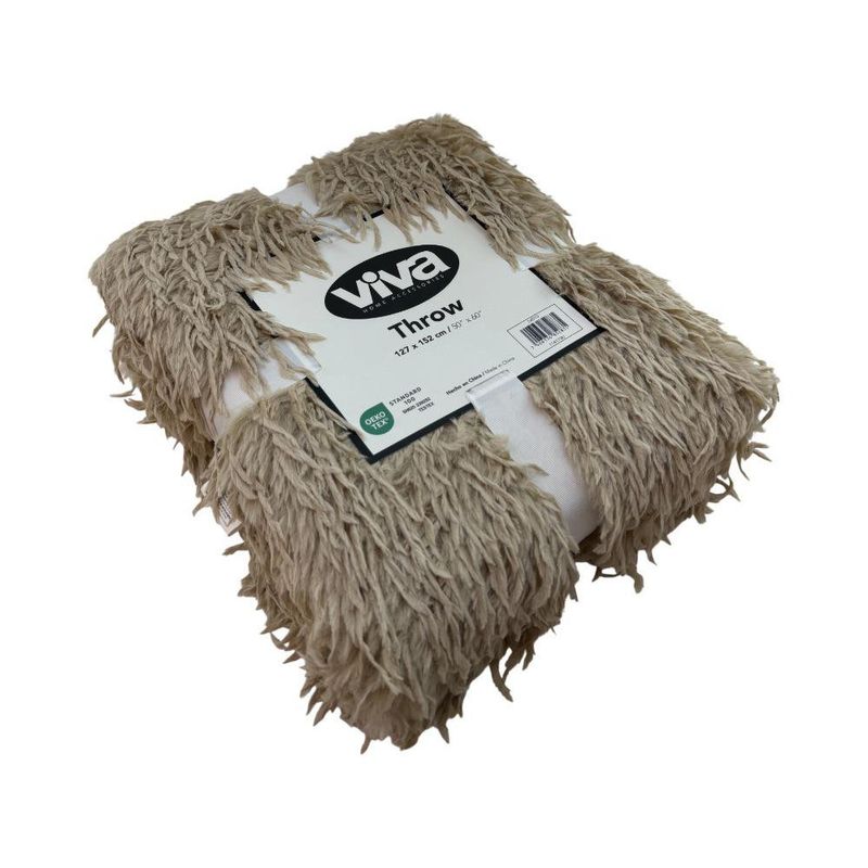 Throw tipo Peluche Beige 127 x 152 Cm