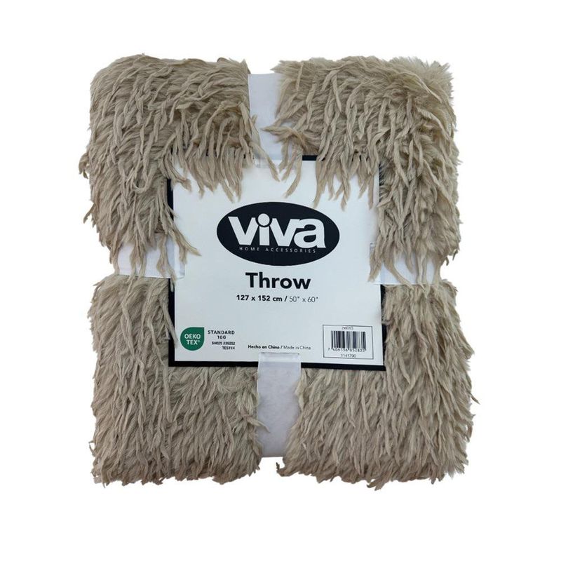 Throw tipo Peluche Beige 127 x 152 Cm