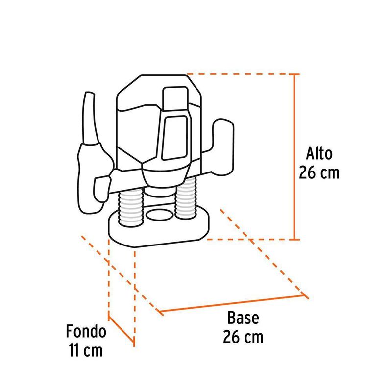 Router Rebajador Motor 1200W de 1-3/4HP
