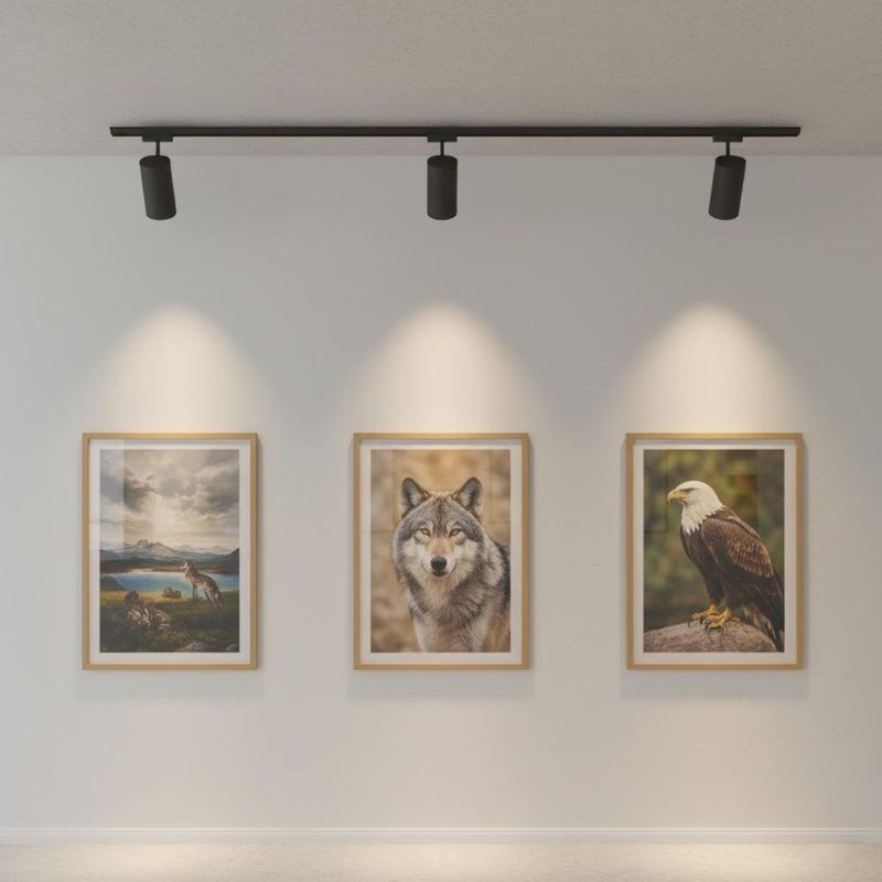 Lámpara para Riel Base GU10 de 50W Negra