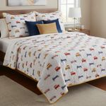 Cubrecama Tamaño Matrimonial Carritos Diseño Infantil Multicolor