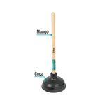 Bomba Destapacaños con Copa de Hule 15 Cm