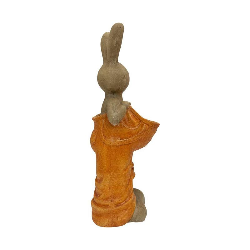 Figura Decorativa Conejo con Pantalón Naranja