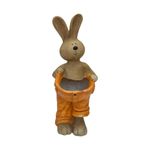 Figura Decorativa Conejo con Pantalón Naranja