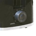 Tostador Negro de 2 Ranuras 600 W