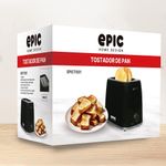 Tostador Negro de 2 Ranuras 600 W