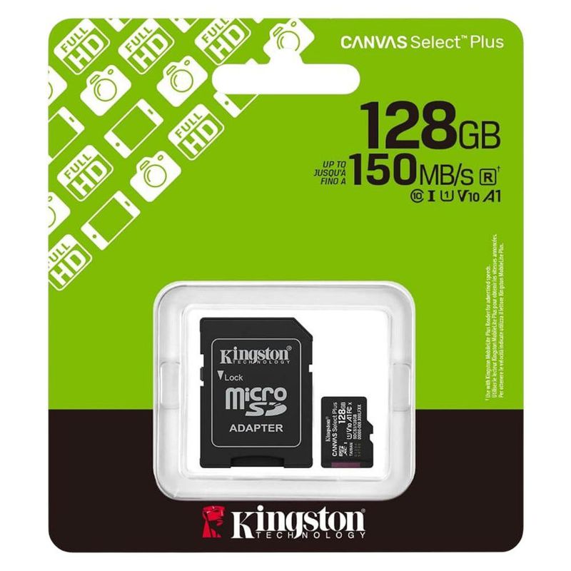 Tarjeta MicroSDXC 128GB con Adaptador Tipo SD