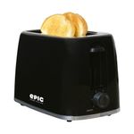 Tostador Negro de 2 Ranuras 600 W