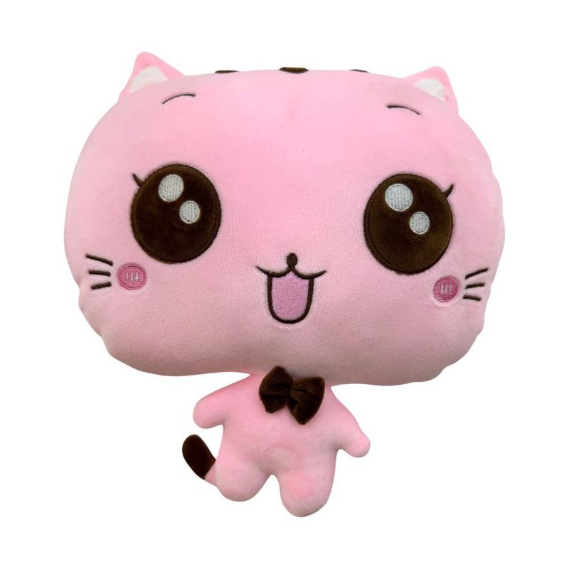 Cojín Gatito Rosa Sonriente
