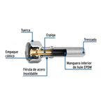 Manguera Trenzada con Vinilo para Lavamanos 1/2 Plg x 1/2 Plg 40 Cm