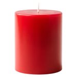 Vela Cilíndrica Roja Decorativa para Navidad